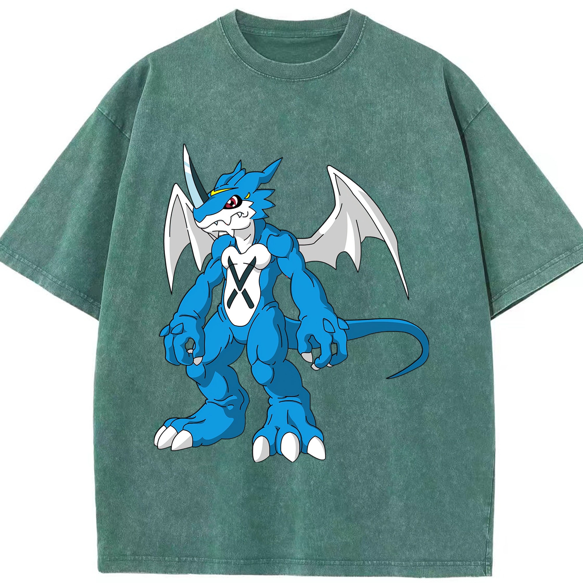 （画像用） Digimon デジタルモンスター/デジモン 綿100% ヴィンテージ風 半袖Tシャツ（フロントプリント）